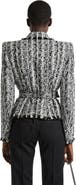 Balmain Two-tone tweed belted jacket