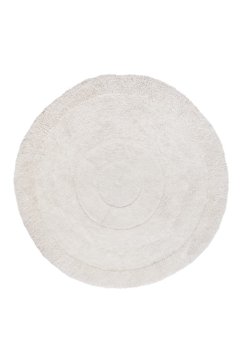 Woolable Arctic Circle Round Washable Wool Rug, Main, color, SHEEP WHITE