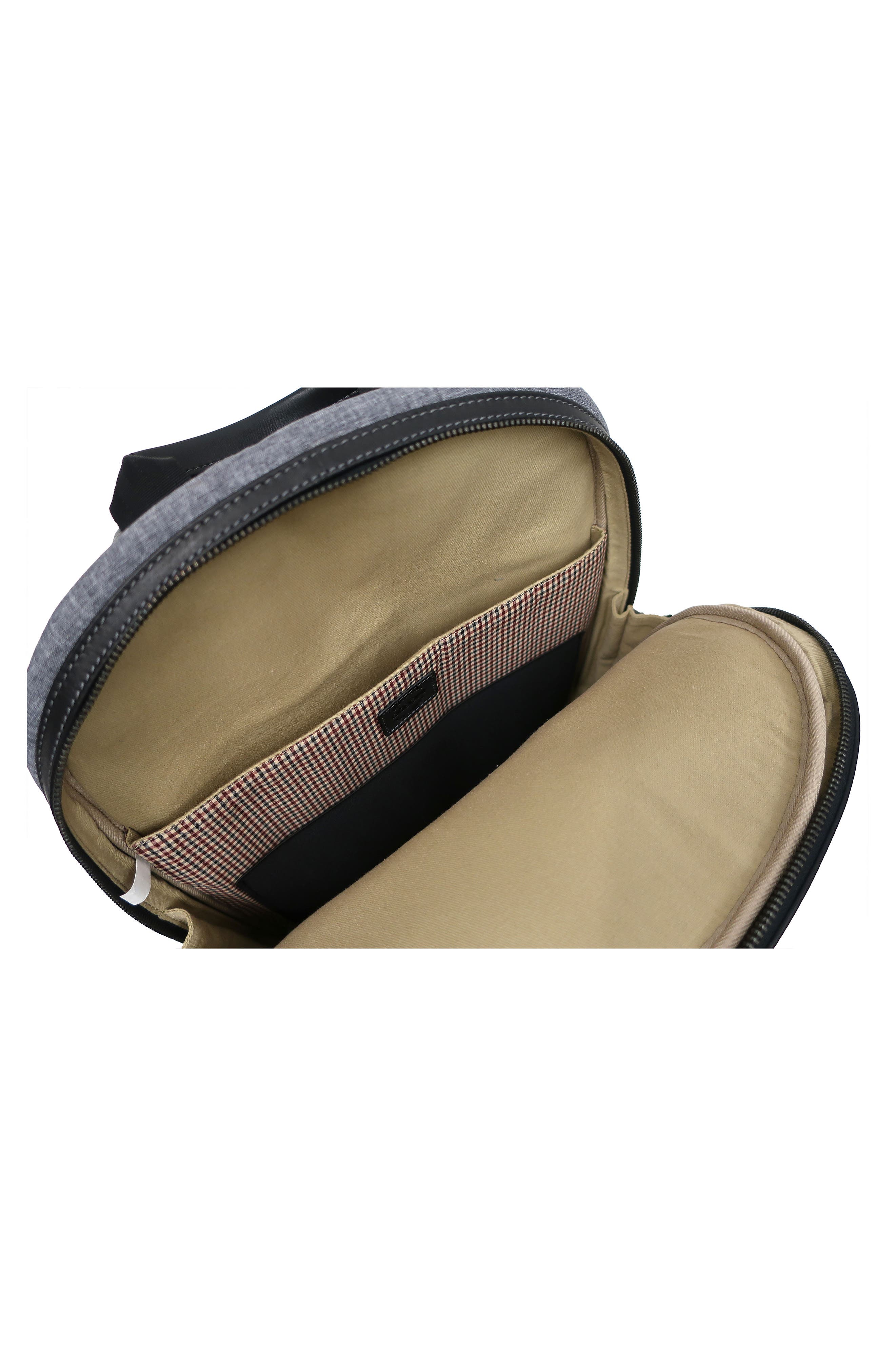 BOCONI Recycled Polyester & Leather Backpack, Alternate, color, 