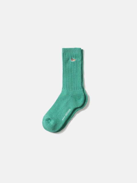 Duck Logo Ribbed Crew Socks