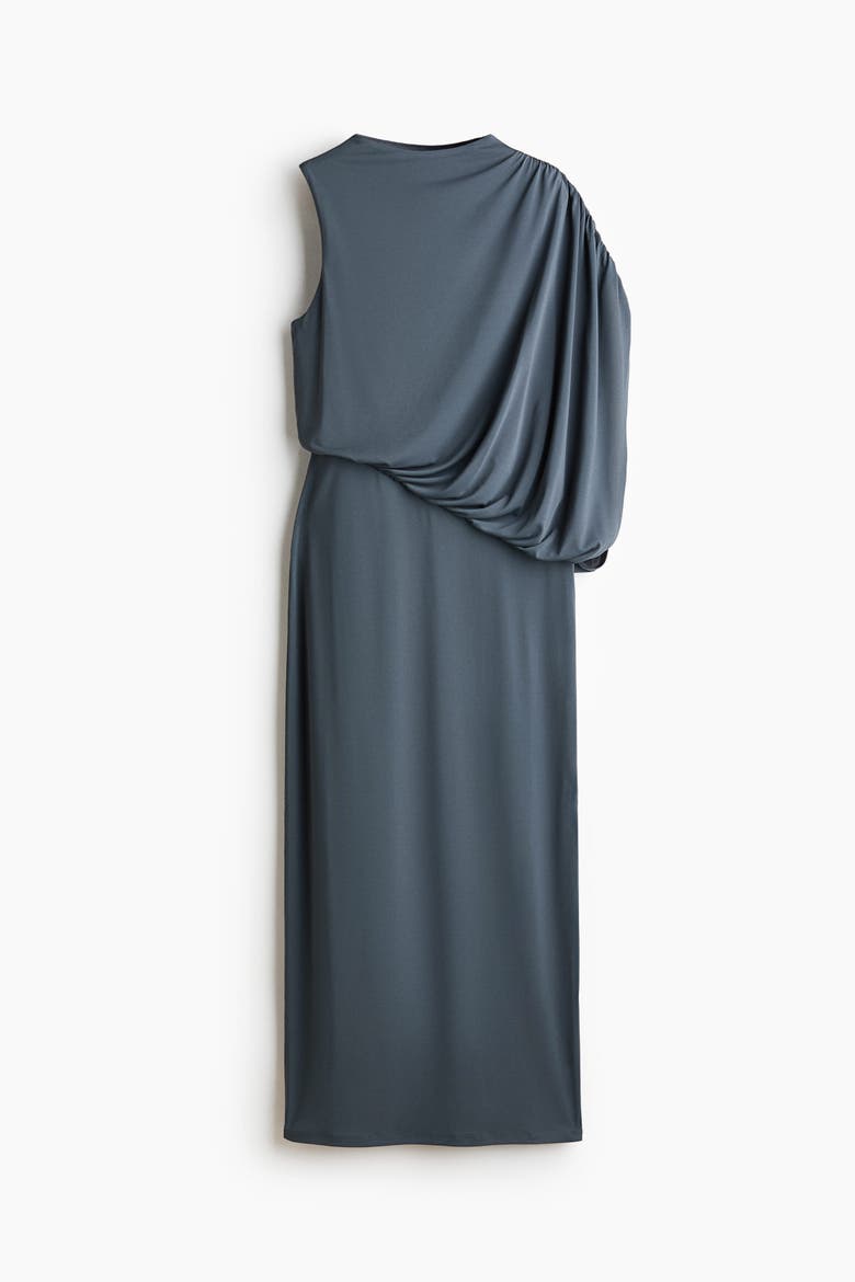 Draped Maxi Dress, Alternate, color, Dark gray