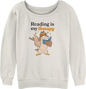 Winnie the Pooh Junior's Owl Reading Is My Therapy Sweatshirt
