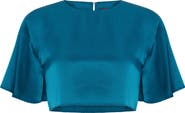 PCFG Pure Silk Oversized Silk Crop Top