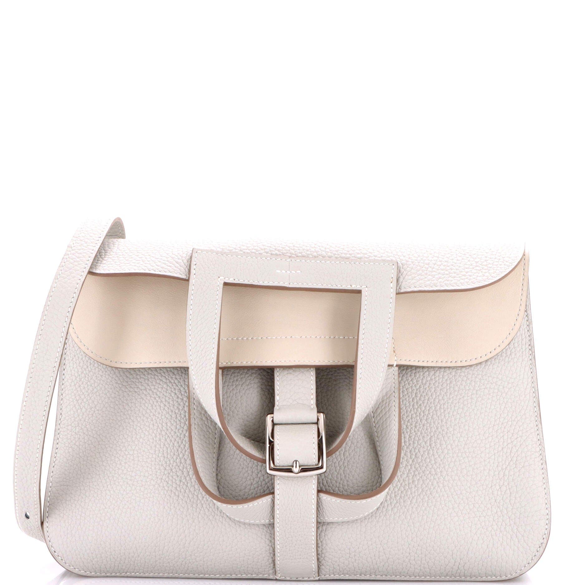 Pre-Owned Hermes Halzan Bag Clemence 31, Main, color, Gris Perle