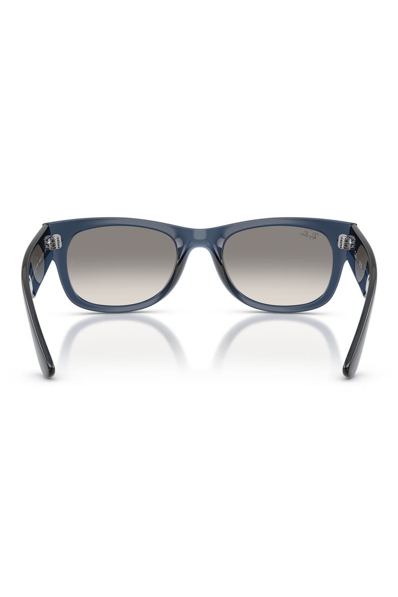 Mega Wayfarer II 52mm Gradient Square Sunglasses, Alternate, color, DARK BLUE / CLEAR GREY