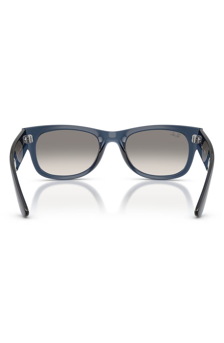 Ray-Ban Mega Wayfarer II 52mm Gradient Square Sunglasses, Alternate, color, Dark Blue / Clear Grey