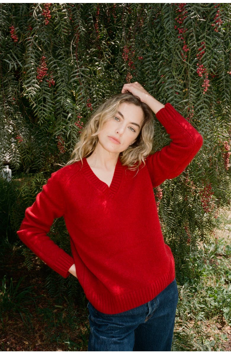 VIR VITA Amalia Sweater, Alternate, color, Cherry