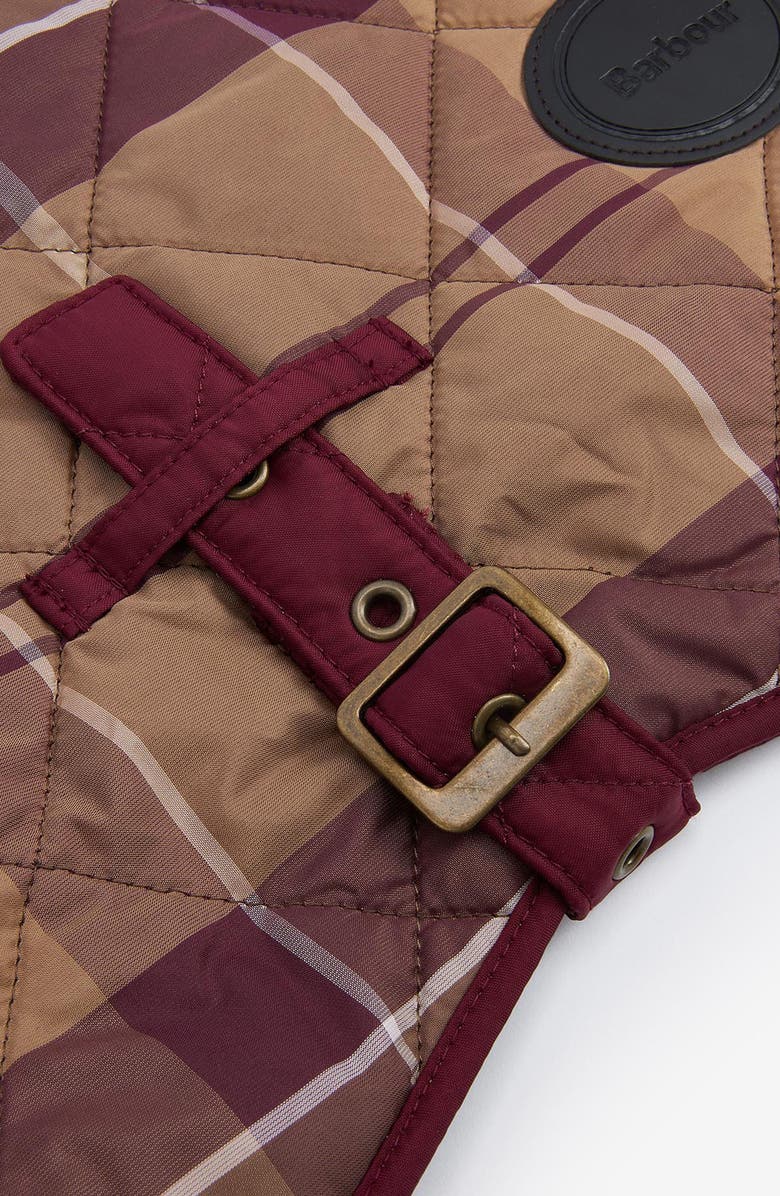 Barbour Quilted Tartan Dog Coat, Alternate, color,