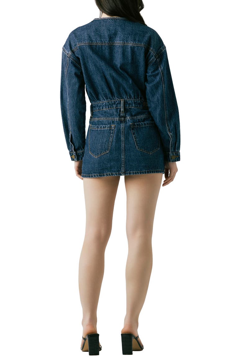 Long Sleeve Denim Minidress, Alternate, color, READY SET GO