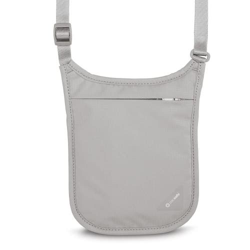 Pacsafe Coversafe V75 Rfid Blocking Neck Pouch Neutral Grey In Gray