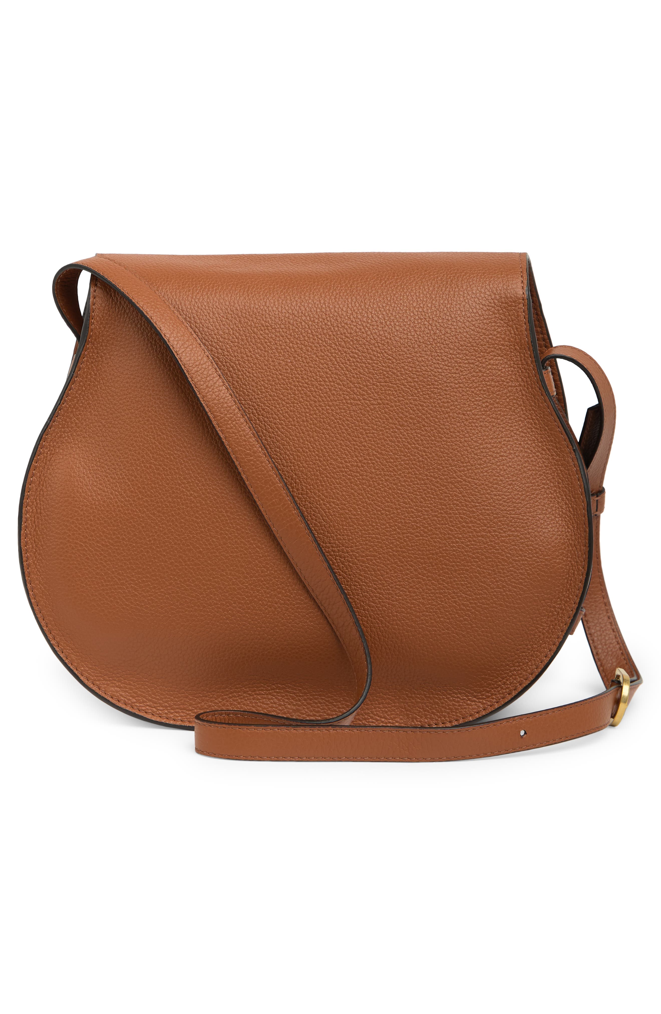 Chloé Medium Marcie Leather Crossbody Bag, Alternate, color, Tan