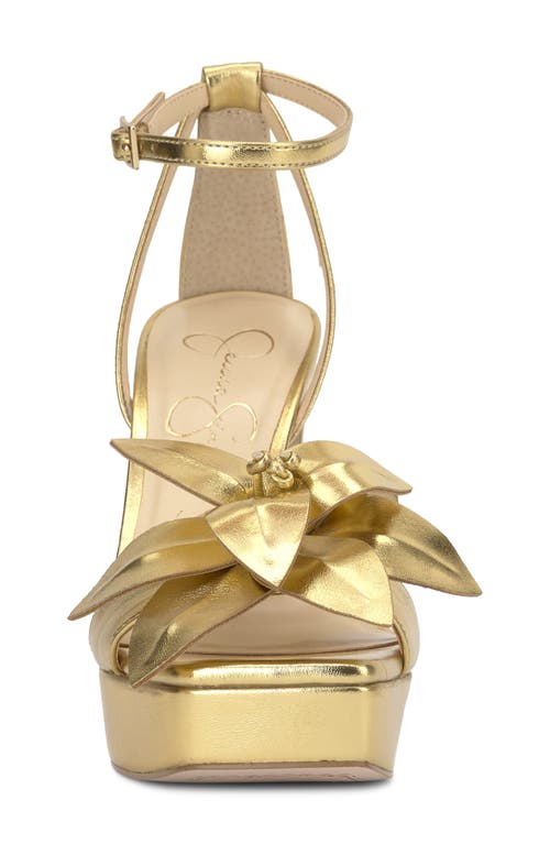 Jessica Simpson Camise Ankle Strap Platform Sandal In Gold