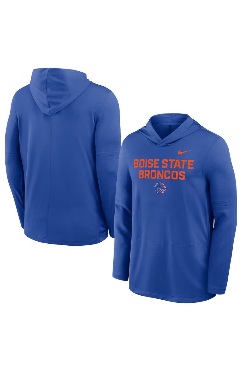 Nike Men's Nike Royal Boise State Broncos 2025 Sideline Dri-FIT Long Sleeve Hoodie T-Shirt, Main, color, Royal