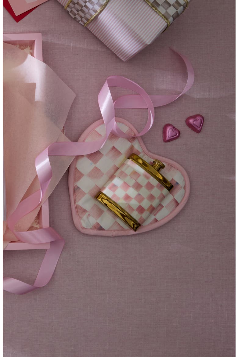 Rosy Check Heart Potholder, Alternate, color, ROSY