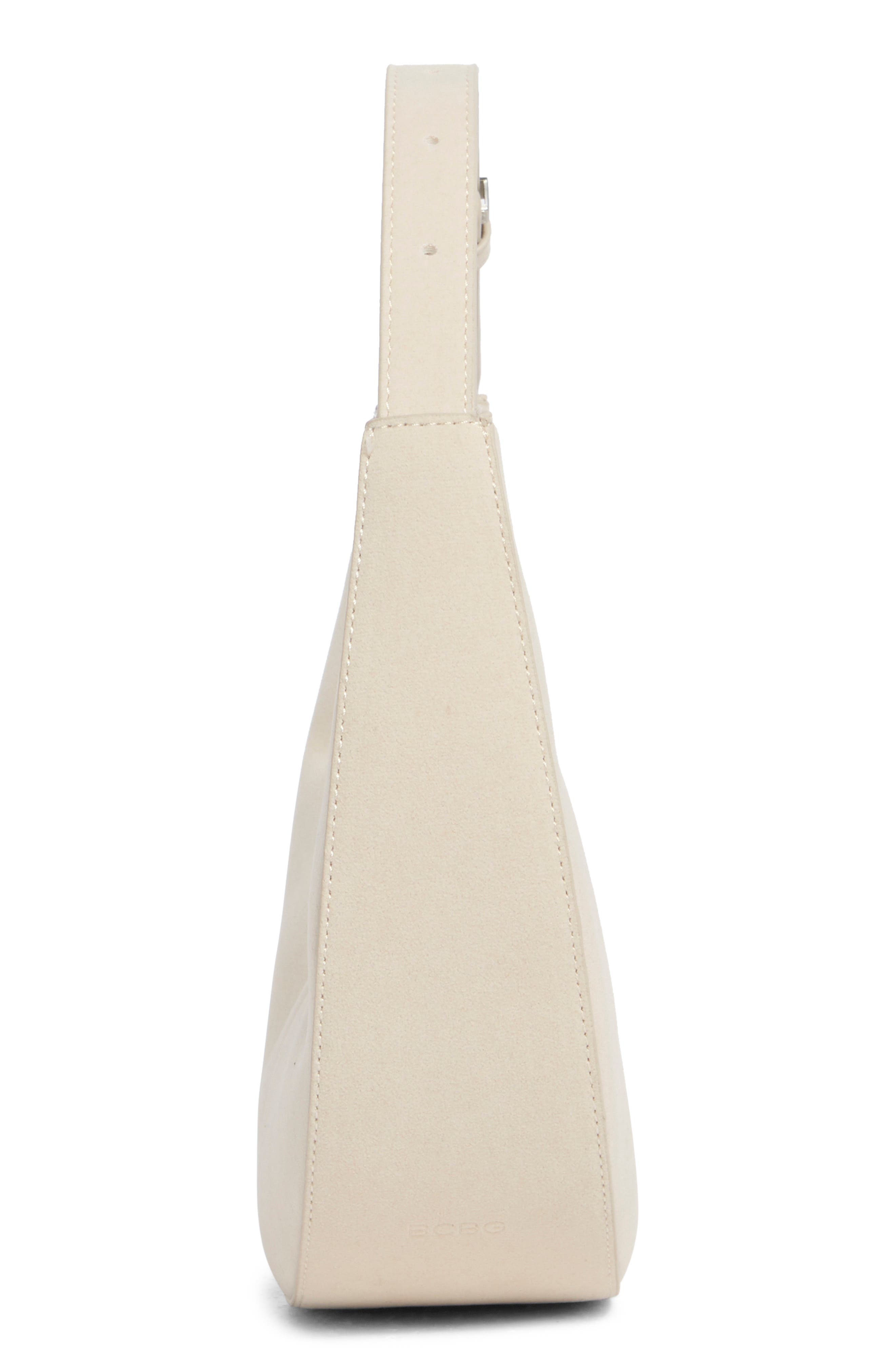 BCBG Skinny Crescent Mini Hobo Bag, Alternate, color, Cloud