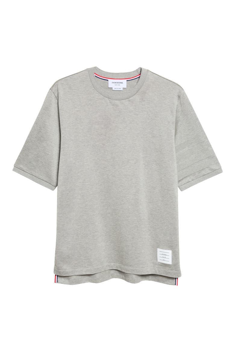 4-Bar Cotton T-Shirt, Main, color, LIGHT GREY