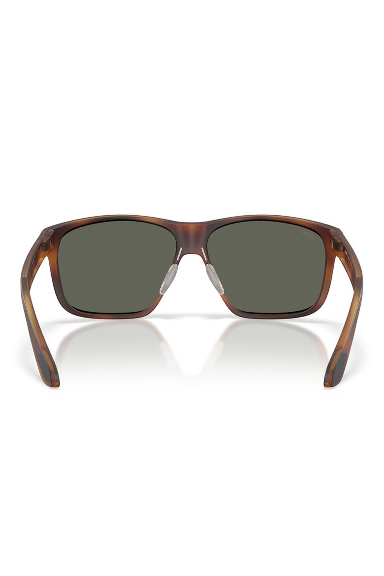 Trades 60mm Polarized Square Sunglasses, Alternate, color, MATTE TORTOISE / GRAY 580G