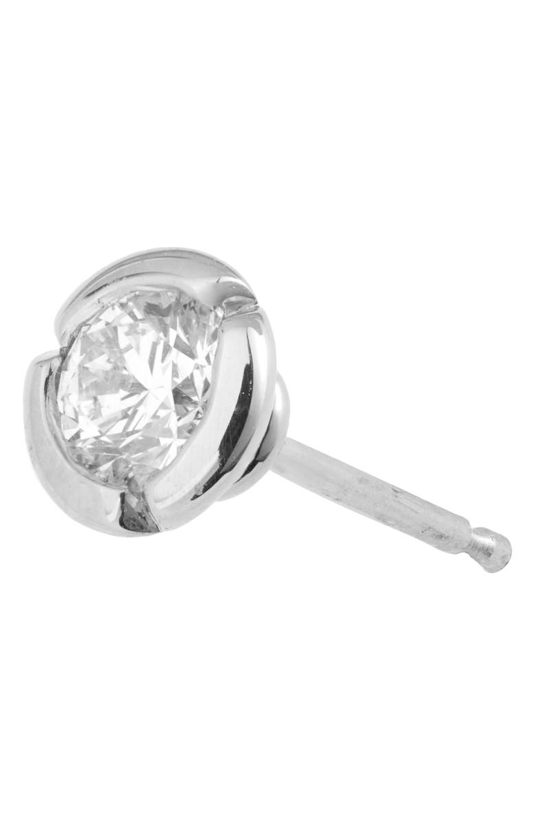 Bony Levy Large Bezel Diamond Stud Earrings, Alternate, color, White Gold/ Diamond