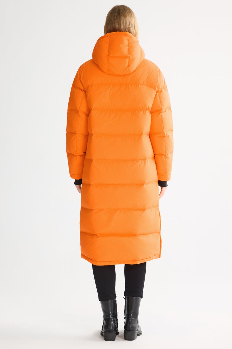 Puff-O® Long Down Puffer Jacket, Alternate, color, Orange