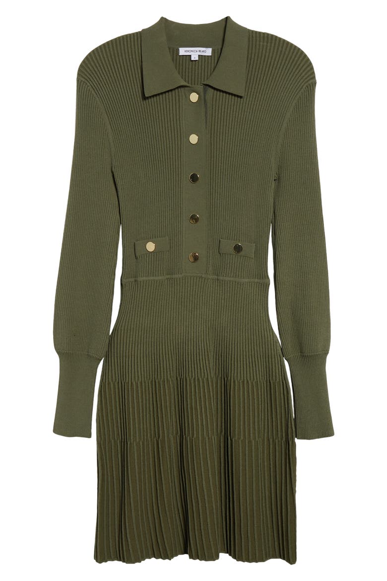Lauper Variegated Rib Long Sleeve Sweater Dress, Alternate, color, STONE ARMY