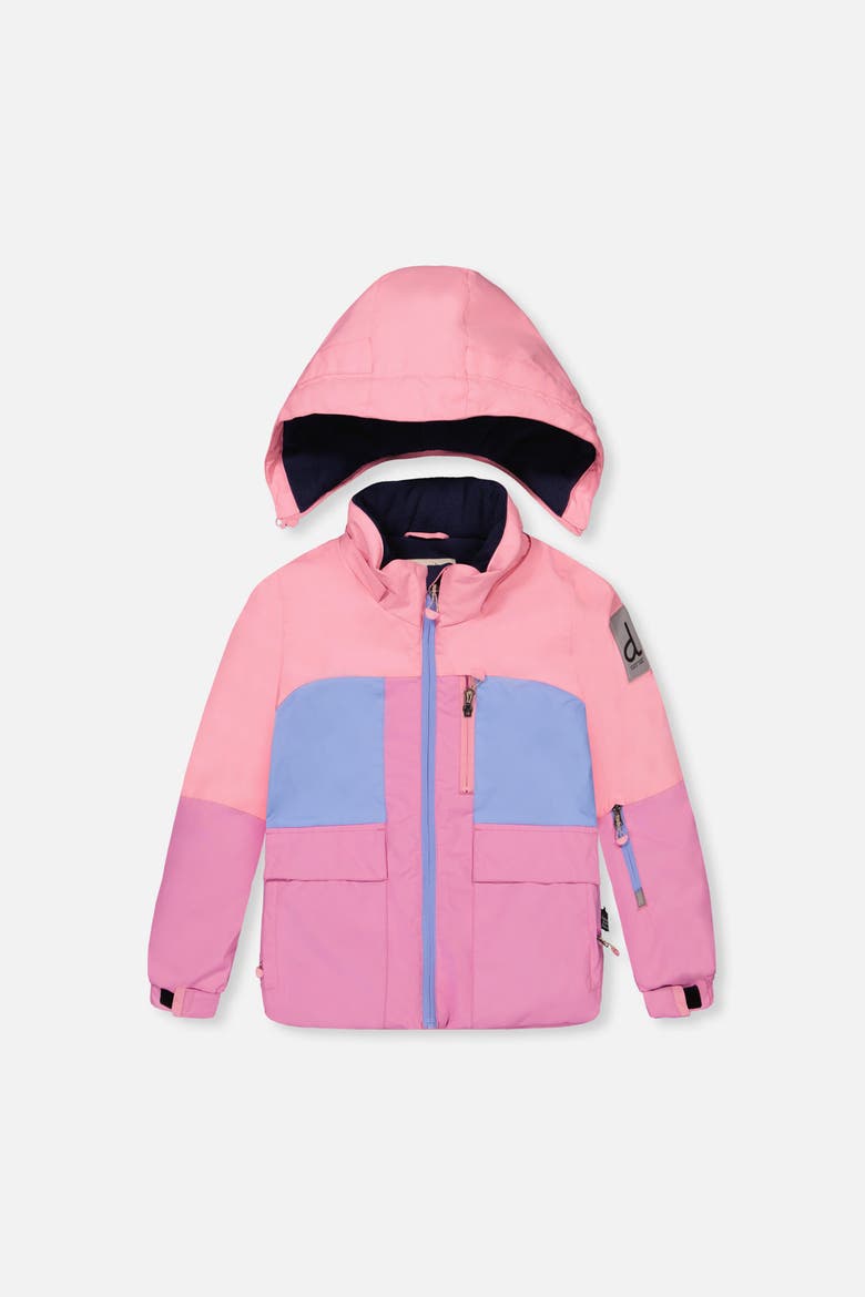 Play Colorblock Jacket & Floral Pants Two Piece Snowsuit, Alternate, color, Pink Watercolor Floral Print