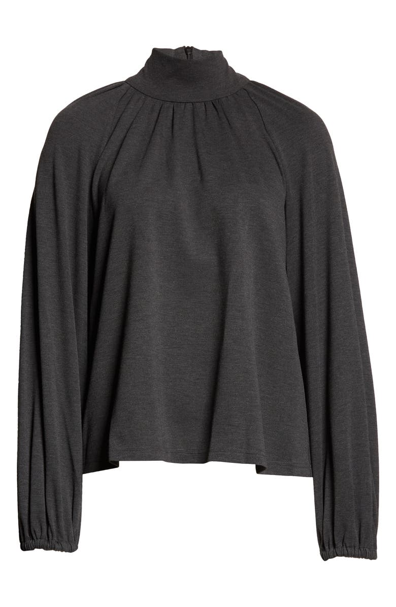 Toccin Long Sleeve Turtleneck Top, Alternate, color, Charcoal