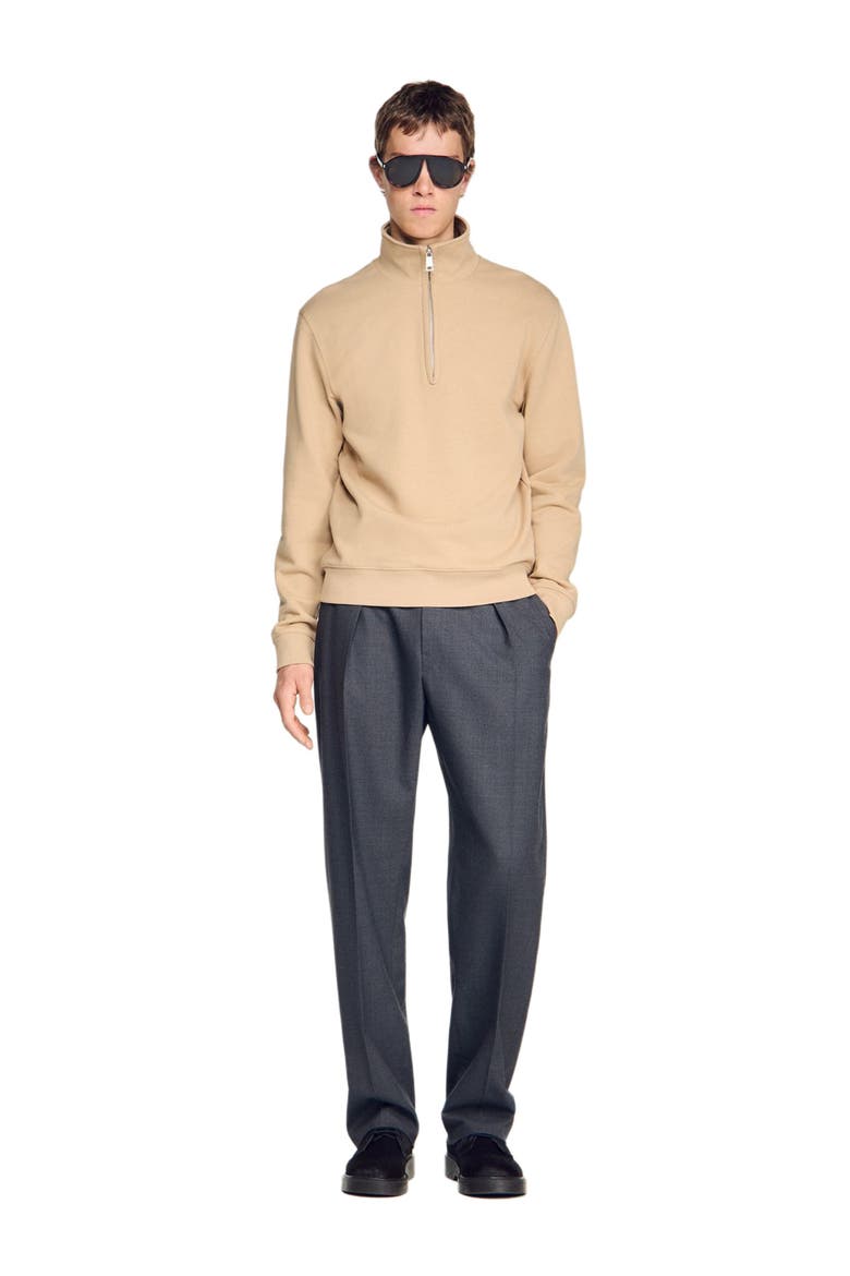 Cotton sweatshirt, Alternate, color, Cappucino