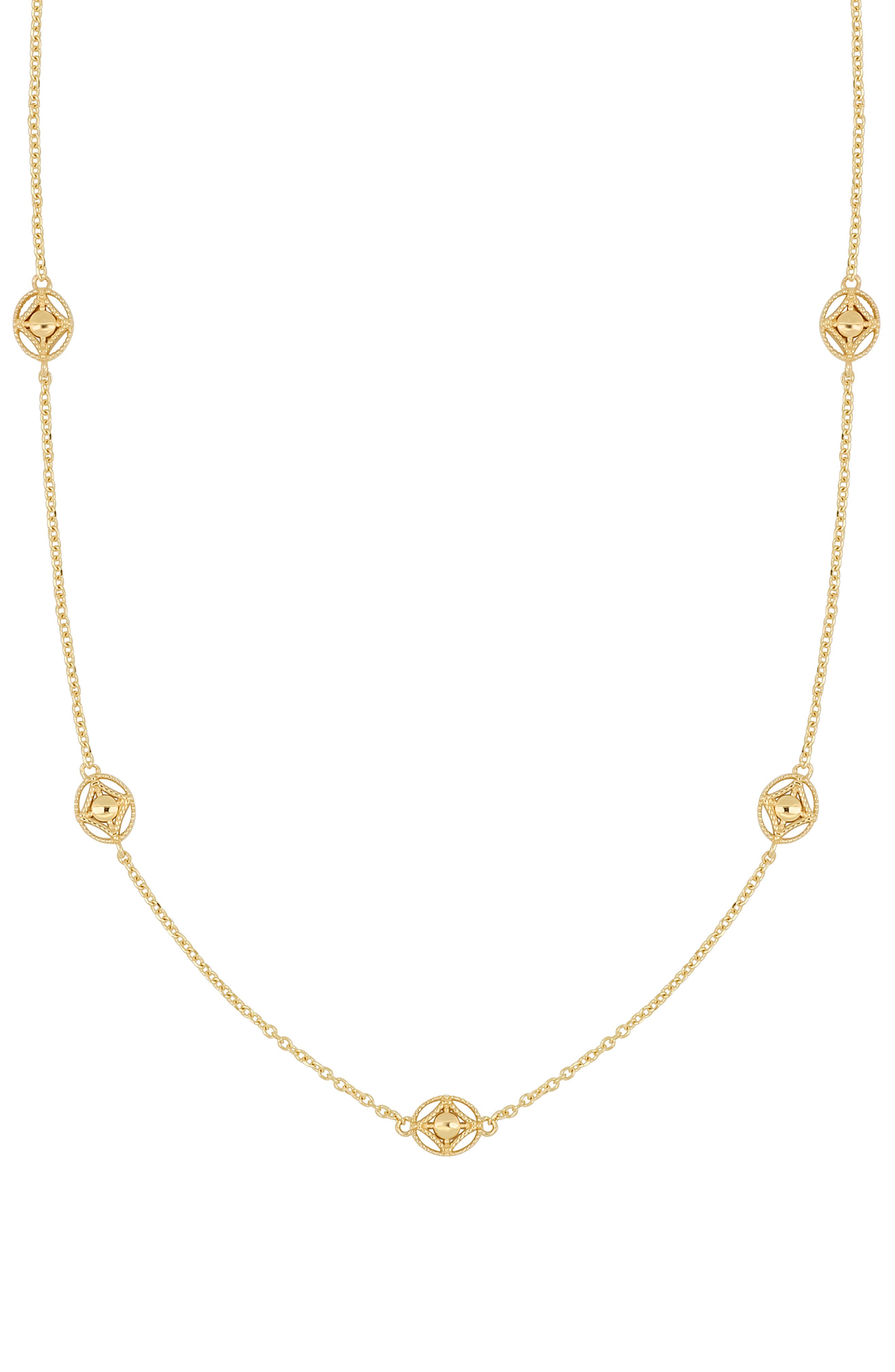Bony Levy 14K Gold Cutout Station Necklace