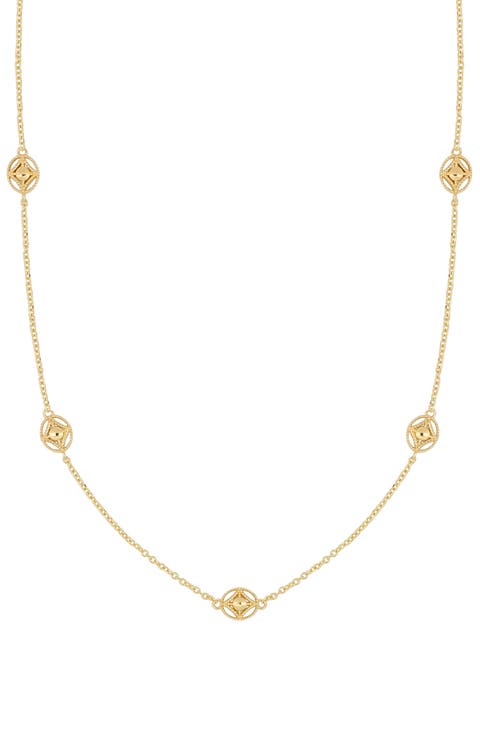 14K Gold Cutout Station Necklace (Online Trunk Show)