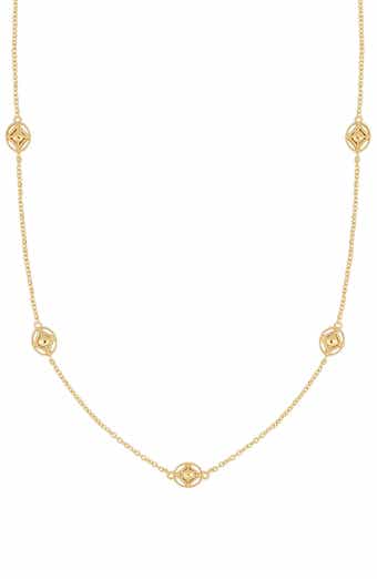 Bony Levy 14K Gold Cutout Station Necklace