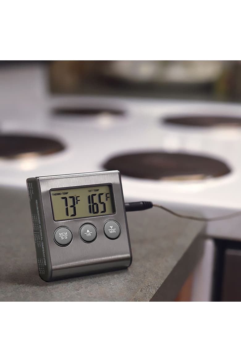 Digital Probe Thermometer/Timer, Alternate, color, Silver