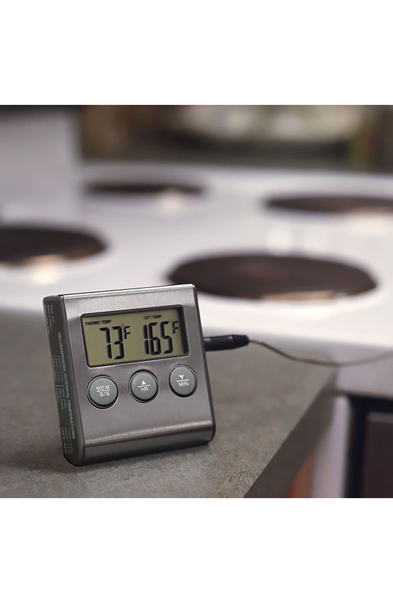 Norpro Digital Probe Thermometer/Timer, Alternate, color, Silver