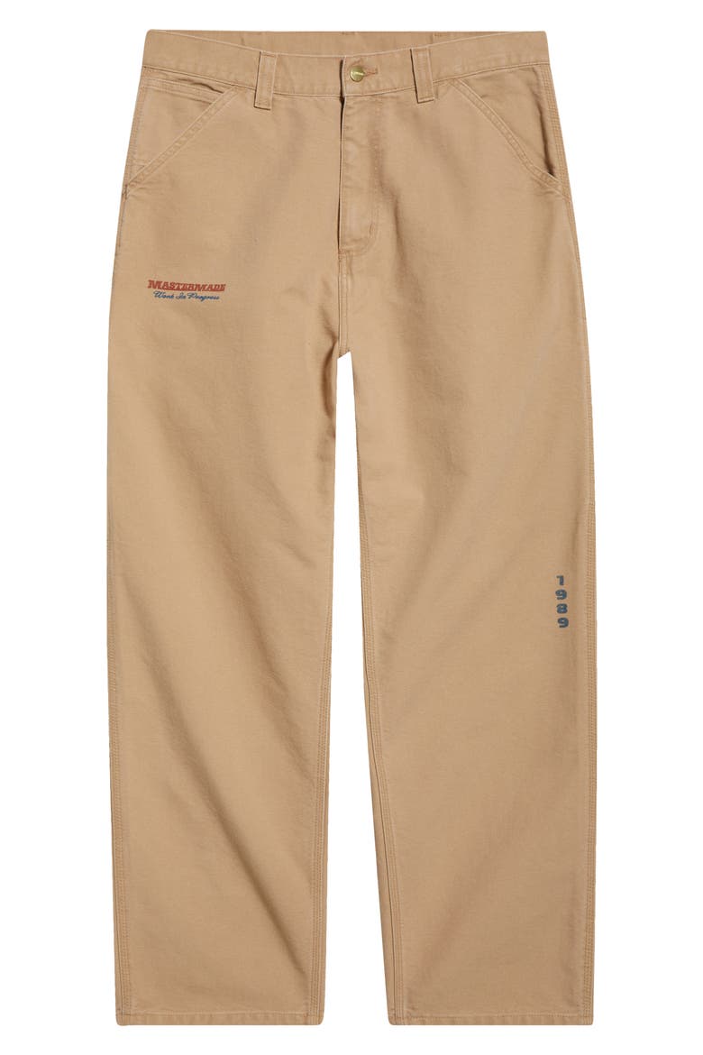 OG Single Knit Loose Organic Cotton Canvas Pants, Alternate, color, DUSTY H BROWN
