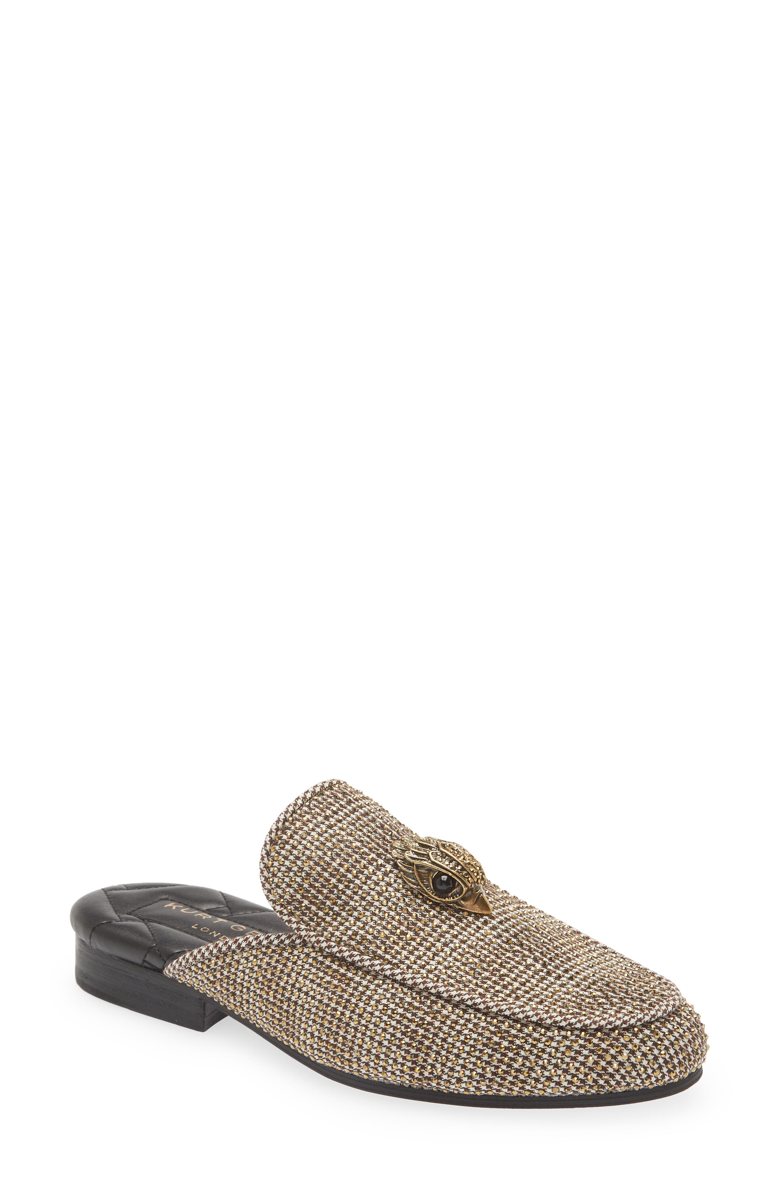 Holly Eagle Studded Mule, Main, color, BEIGE