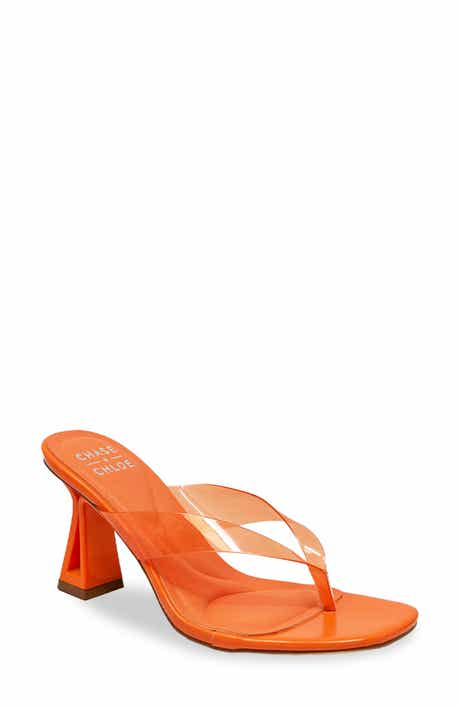 Translucent Strap Block Heel Sandal