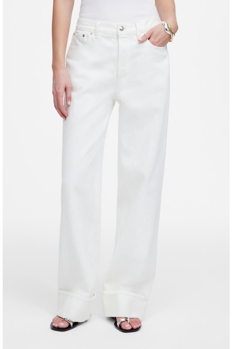 Low Slung Baggy Jeans, Main, color, PURE WHITE