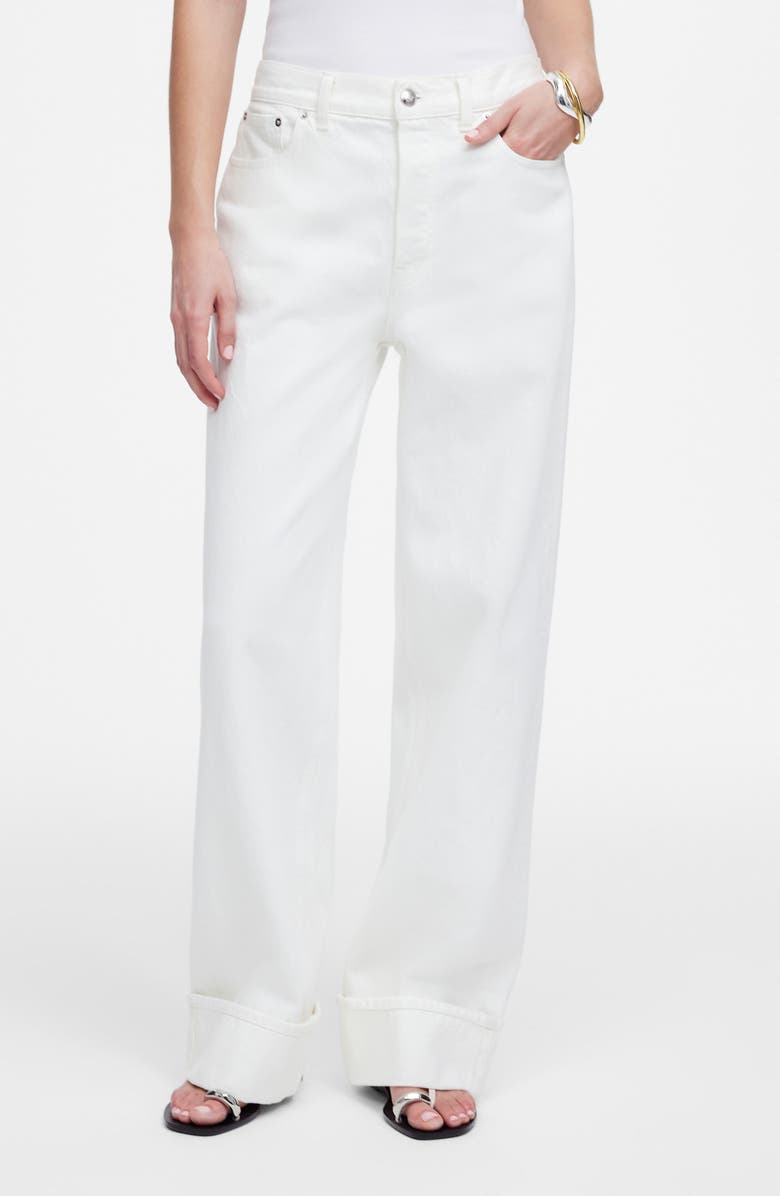 Madewell Low Slung Baggy Jeans, Main, color, Pure White