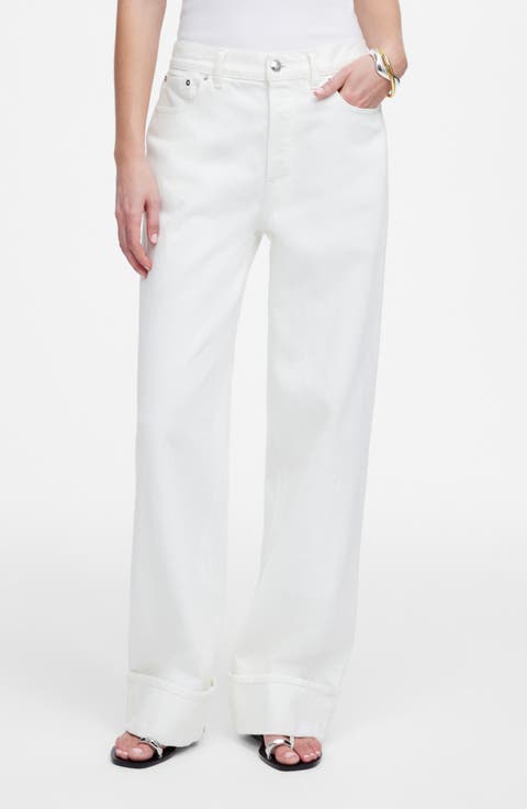 Low Slung Baggy Jeans (Pure White)