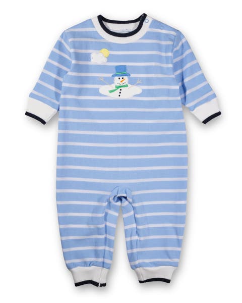 Stripe Knit Longall With Melting Snowman (Baby)