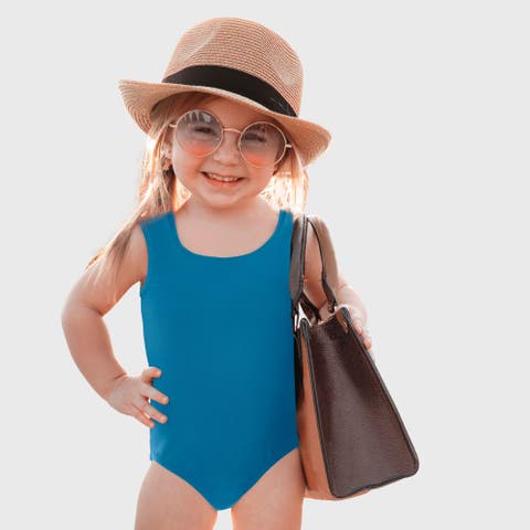 Girls UPF 50+ Nylon/Spandex Blend One-Piece Swimsuit (Toddler/Kids)
