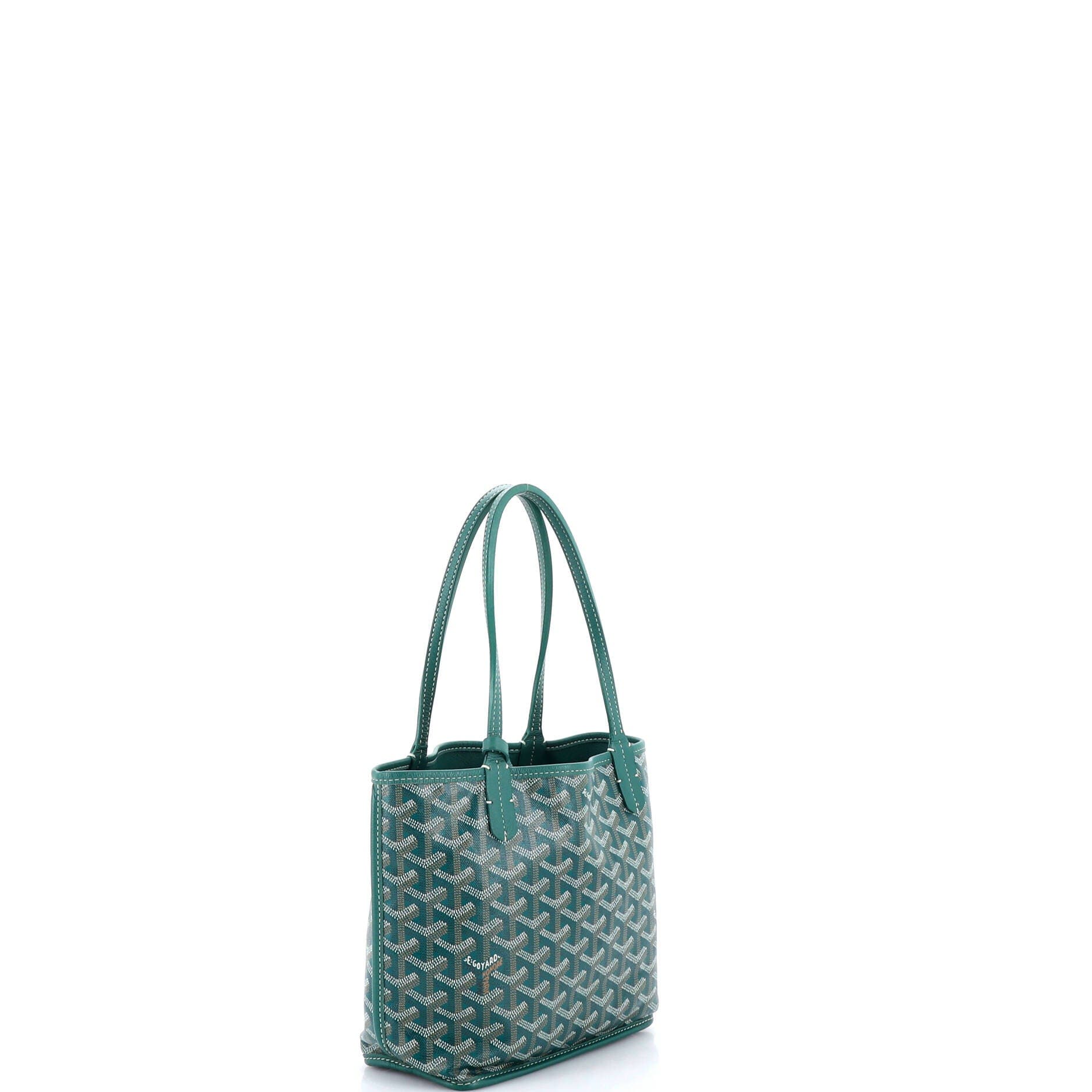 Pre-Owned Goyard Anjou Reversible Tote Coated Canvas Mini, Alternate, color, Green