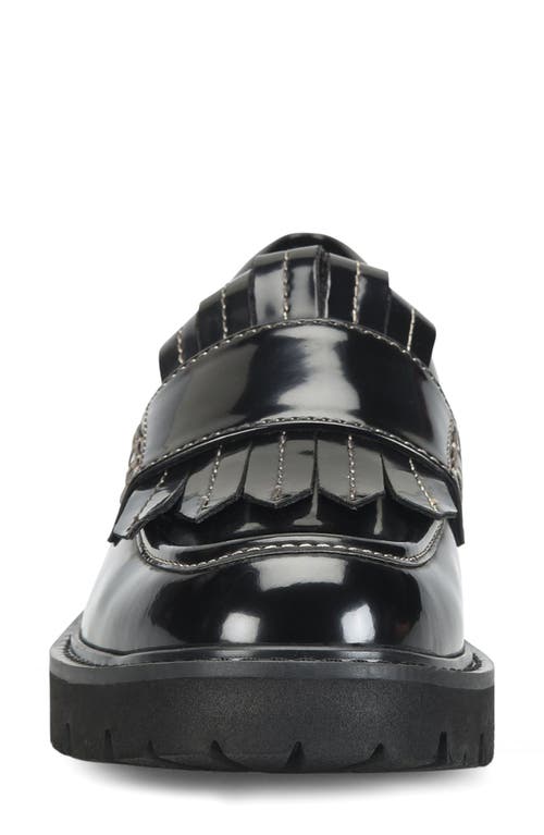 Korks Frida Kiltie Fringe Loafer In Black