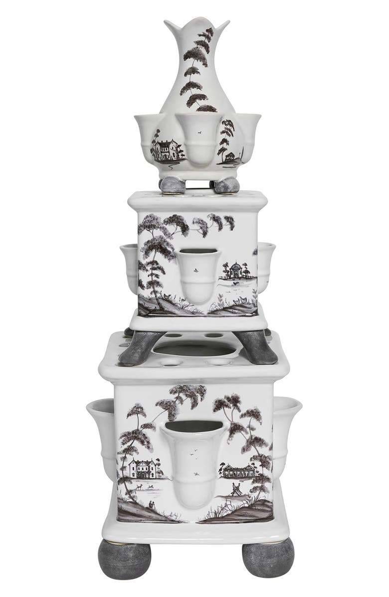 Juliska Country Estate 11" Tulipiere Tower, Alternate, color, Flint Grey