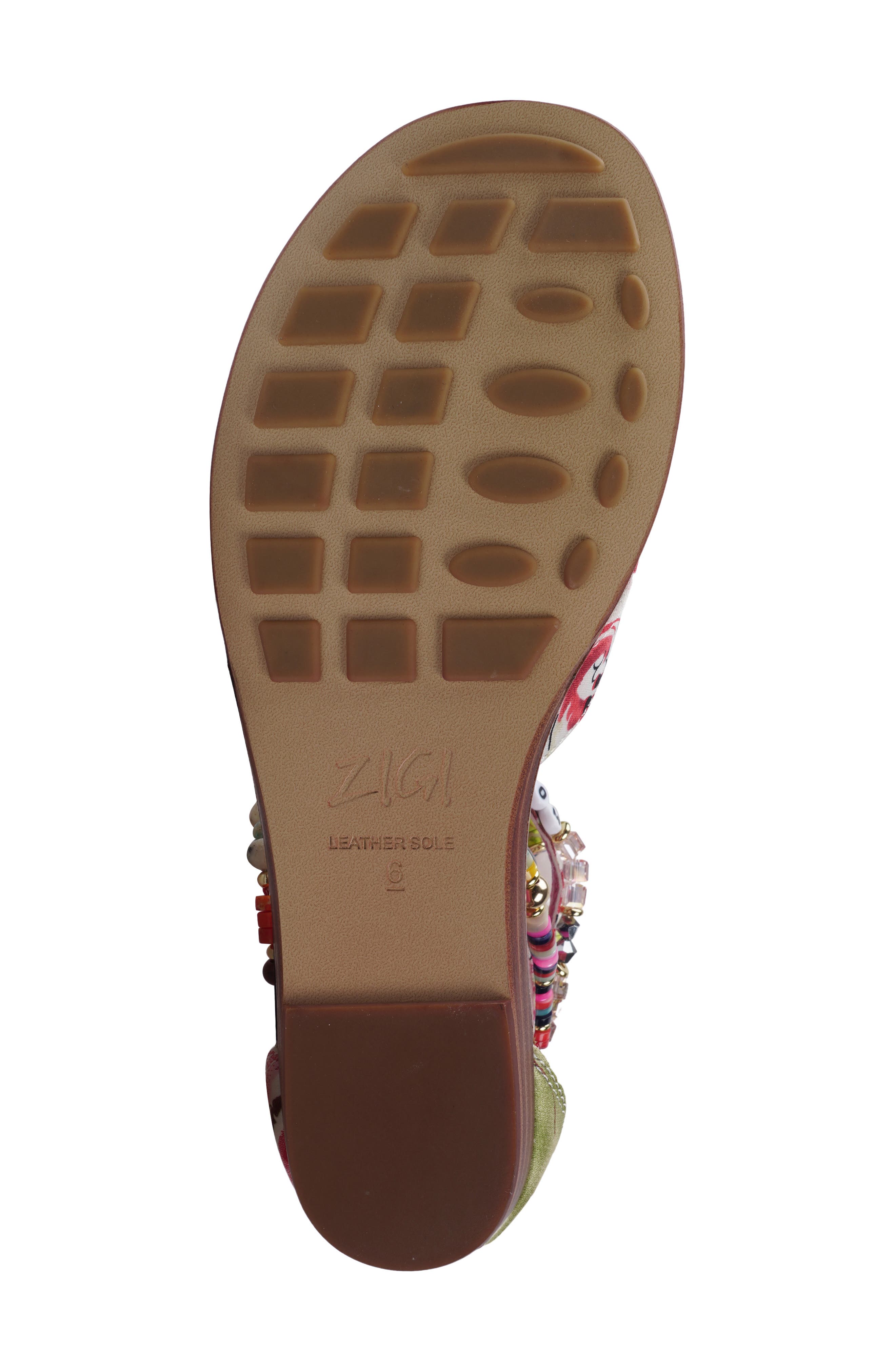 Farina Beaded Ankle Cuff Sandal, Alternate, color, RED MULTI
