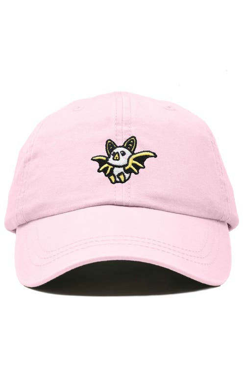 Dalix Honduran Bat Embroidered Dad Hat In Washed Pink