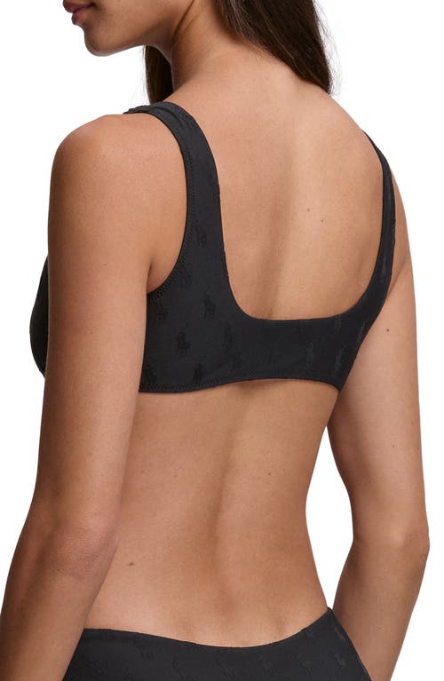 Polo Ralph Lauren Deep Scoop Bikini Top In Black