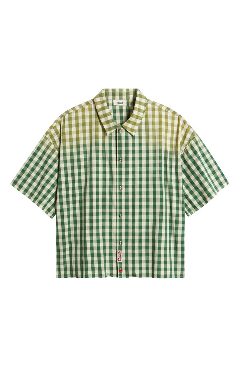 Elwood The General Button-Up Shirt, Main, color, Green Gingham