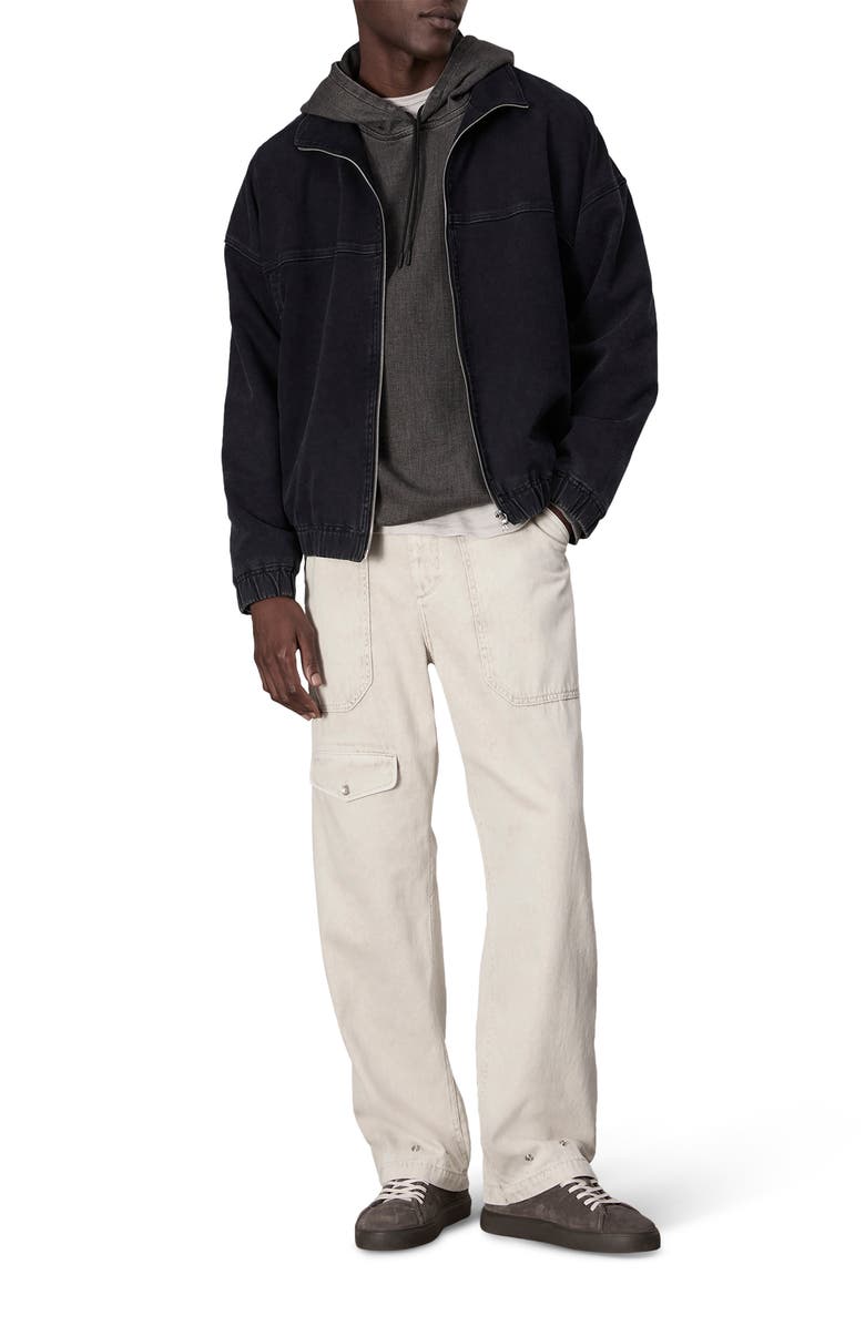 rag & bone Stride Denim Track Jacket, Alternate, color, Inkwell