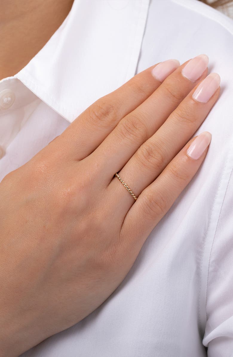 Zoe Lev Twist Band Ring, Alternate, color, Yellow Gold