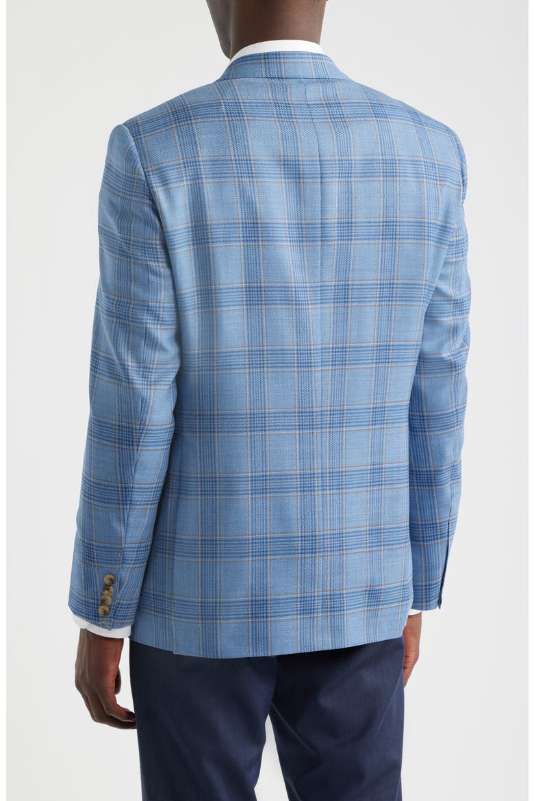 Light Blue Plaid Wool Sport Coat, Alternate, color, BLUE